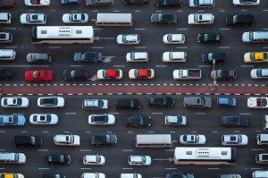 Dubai Road with transport